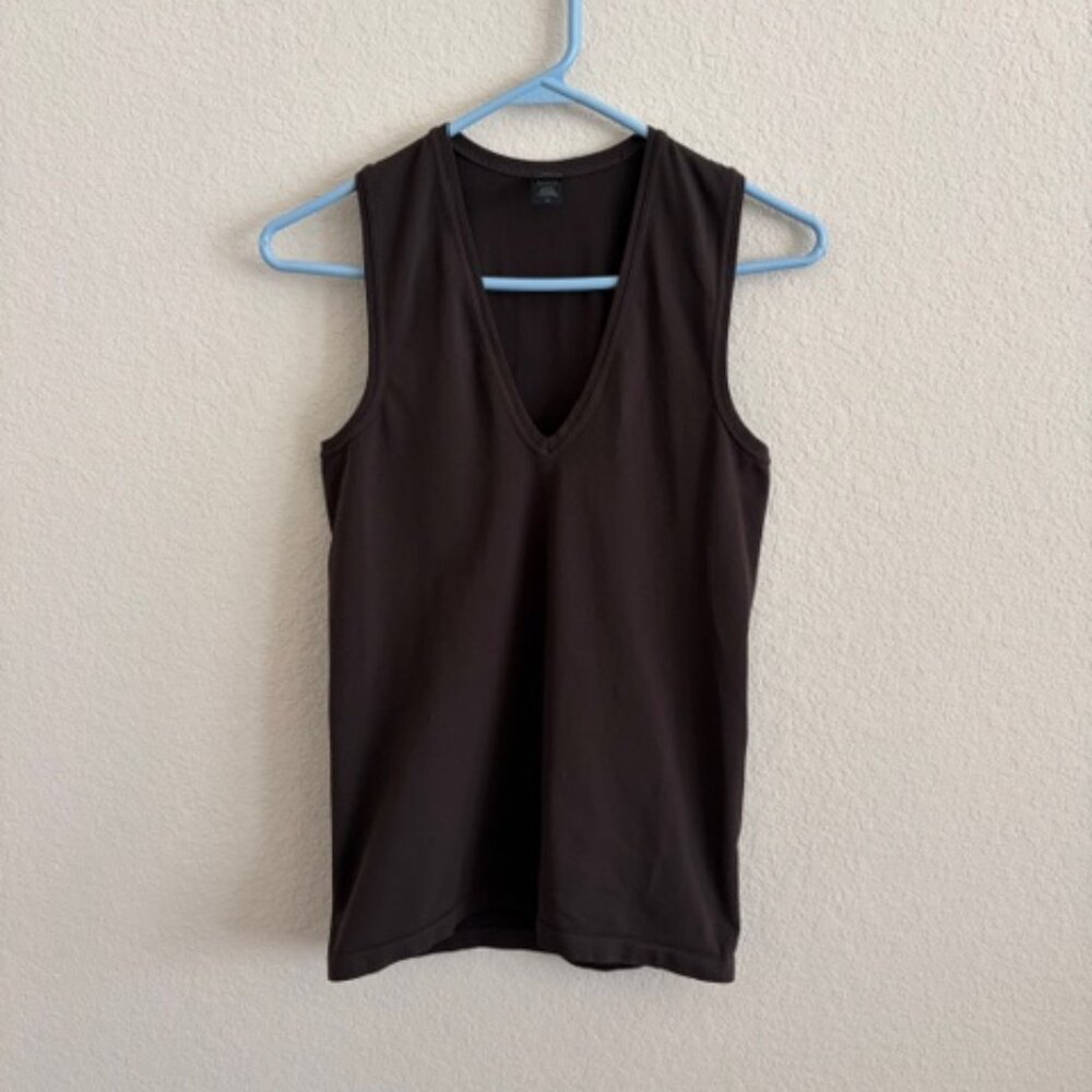 Banana Republic Brown Women's Brown Top Stretch Sz M Base layer Capsule Preppy